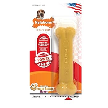 Nylabone Dura Chew Peanut Butter Flavor Wolf Dog Toy