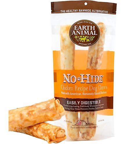 Earth Animal No Hide Pork Chew - 11 Inch, Wholesome Rawhide Alternative Dog Treat