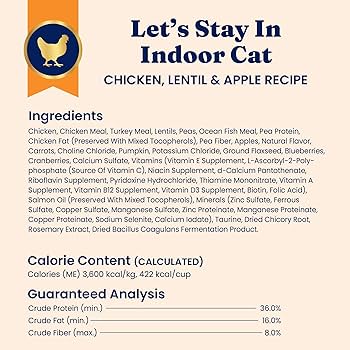 Solid Gold Let's Stay In Indoor Cat Dry Food - Chicken, Lentils & Apples - 6 lb Bag