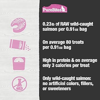 PureBites Salmon Freeze Dried Cat Treats, 0.92 oz Value Size