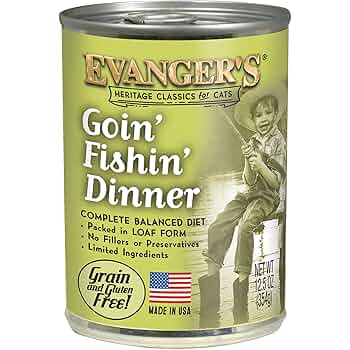 Evanger's Heritage Classic Goin' Fishin' Dinner Wet Cat Food, 12.8 oz Can (Single)