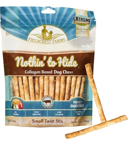 Fieldcrest Farms Nothin' to Hide 3" Ultra Knotted Bone Treats - Beef Flavor, 12 Pack - Rawhide Alternative Dog Chews