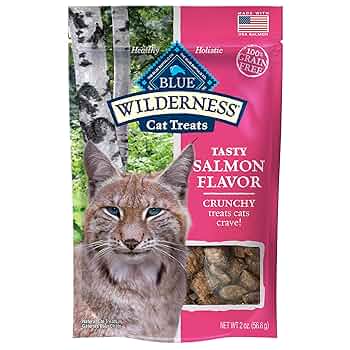 Blue Buffalo Wilderness Salmon Flavor Crunchy Grain-Free Cat Treats, 2 oz Bag