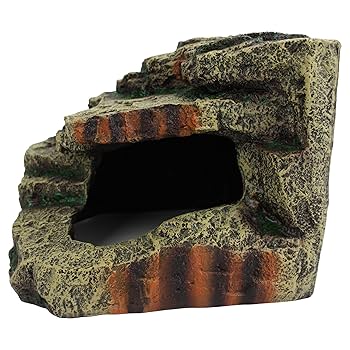 Komodo Corner Hut Hideout - Large Resin Reptile Cave Hideaway Terrarium Decor