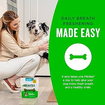 VetIQ Minties Dental Treats for Medium/Large Dogs, 6.4 oz, 8 Count