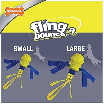 Nylabone Power Play Fling-a-Bounce Dog Fetch Toy - Large 14-inch Interactive Dog Toy