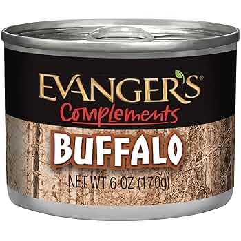 Evanger's Grain-Free Buffalo Wet Dog & Cat Food, 6 oz Can