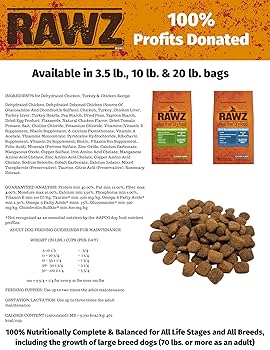 RAWZ Meal Free Chicken & Turkey Recipe Dry Dog Food, 20 lb Bag, Grain-Free