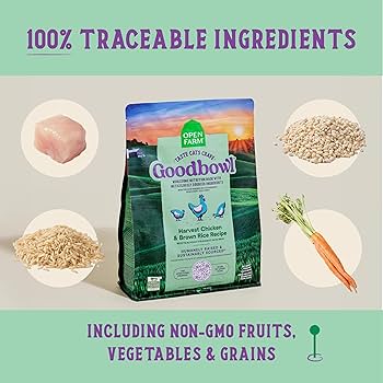 Open Farm Goodbowl Harvest Chicken & Brown Rice Dry Cat Food - 7 lb