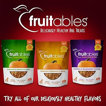 Fruitables Dog Treats - Crispy Bacon & Apple Flavor, 12 oz, Crunchy Baked Healthy Low Calorie