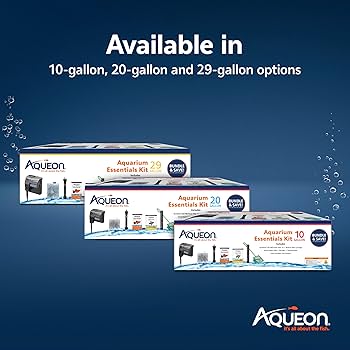 Aqueon Aquarium Essentials Kit - 10 Gallon Starter Kit with Filter, Heater, & More