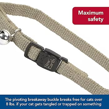 Coastal Pet New Earth Soy Adjustable Breakaway Cat Collar, Olive, 8-12"