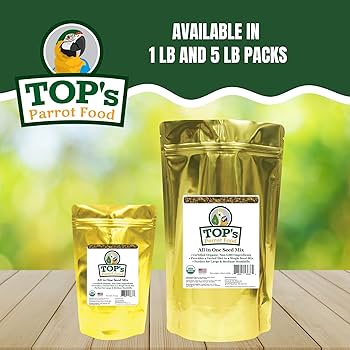 TOP's All in One Seed Mix for Birds - 1 lb - Organic, Non-GMO Parrot Food