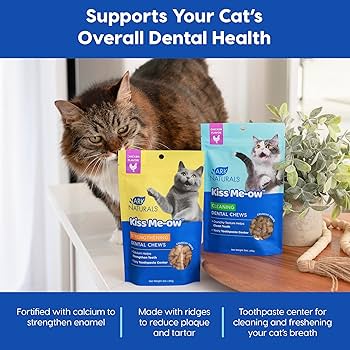 Ark Naturals Kiss Me-Ow Strengthening Chicken Dental Chews for Cats - 3 oz