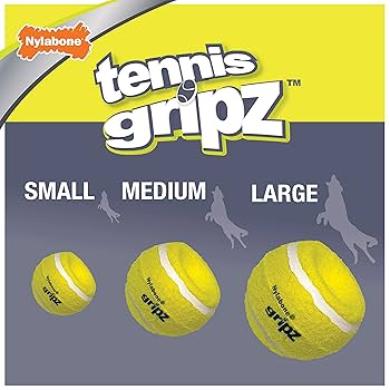 Nylabone Power Play Tennis Gripz Dog Toy - Small, 3 Pack
