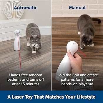 PetSafe Bolt Interactive Laser Cat Toy - Automatic & Handheld Modes