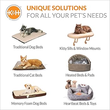 K&H Thermo-Pet Cuddle Cushion Heated Pet Bed - 14 x 23 inches, Warm Bolstered Bed for Dogs & Cats