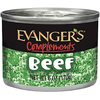 Evanger's Grain-Free Beef Wet Dog & Cat Food, 6 oz Can (24-Pack Option Available)