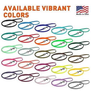 Dogline Biothane Waterproof Dog Leash - Strong Coated Nylon, Odor-Proof, Easy Clean (Lemon Yellow)