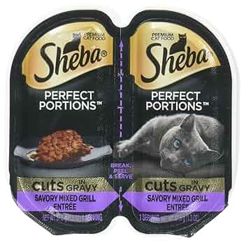 Sheba Perfect Portions Cuts in Gravy Savory Mixed Grill Entree Wet Cat Food, 2.6 oz