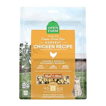 Open Farm Harvest Chicken Recipe Freeze-Dried Raw Morsels Cat Food, 3.5 oz