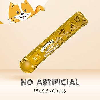 Meowee! Savory Spoonables Cat Treats - Chicken, Salmon & Duck - 4 Count Lickable Wet Treats
