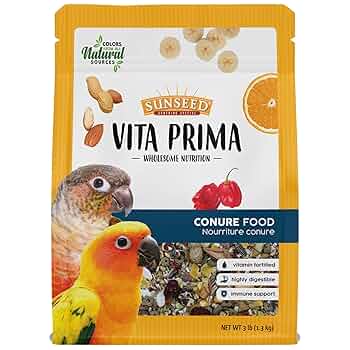 Sunseed Vita Prima Conure Food, 3 Lbs - Wholesome Nutrition for Conures