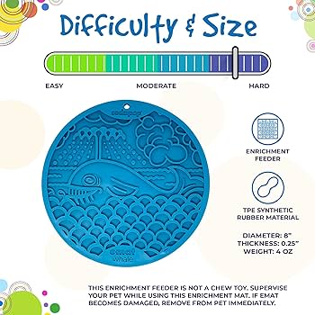 SodaPup Whale eMat Lick Mat for Dogs - Slow Feeder with Suction Cups