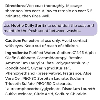 Nootie Sweet Dreams Tearless Puppy Shampoo - Gentle & Natural - 16 oz