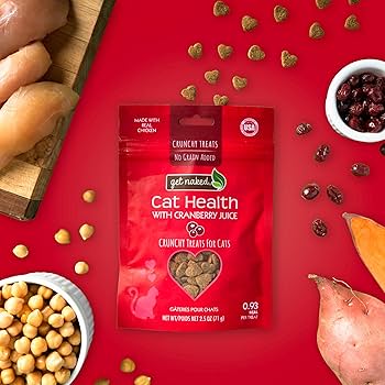 Get Naked Cat Health Treats - Cranberry, Urinary Support, Grain-Free, Crunchy, 2.5 oz