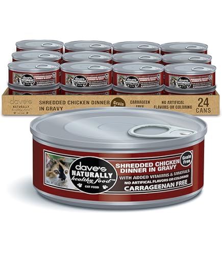 Dave's Naturally Healthy Grain Free Tuna & Salmon Dinner in Aspic Canned Cat Food, 3 oz