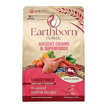 Earthborn Holistic Unrefined Roasted Rabbit with Ancient Grains Dry Dog Food - 25 lb Bag