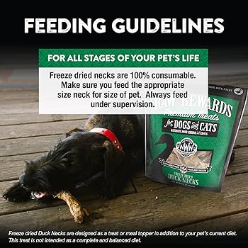 Northwest Naturals Freeze-Dried Duck Neck Treats for Dogs & Cats, 5oz or 6ct