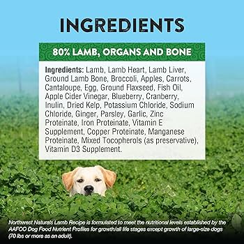 NW Naturals Freeze Dried Lamb Nuggets Dog Food, 12 oz - Grain-Free Raw Diet