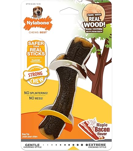 Nylabone Femur Bone Rawhide Alternative Power Chew Durable Dog Toy Bacon Flavor Large/Giant