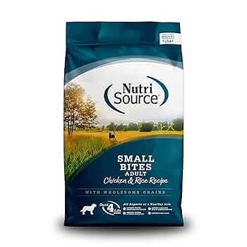 NutriSource Adult Chicken & Rice Small Bites Dry Dog Food 5 lb Bag