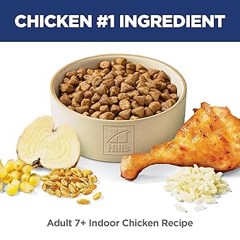 Hill's Science Diet Senior Adult 7+ Indoor Chicken Recipe Dry Cat Food, 7 lb Bag
