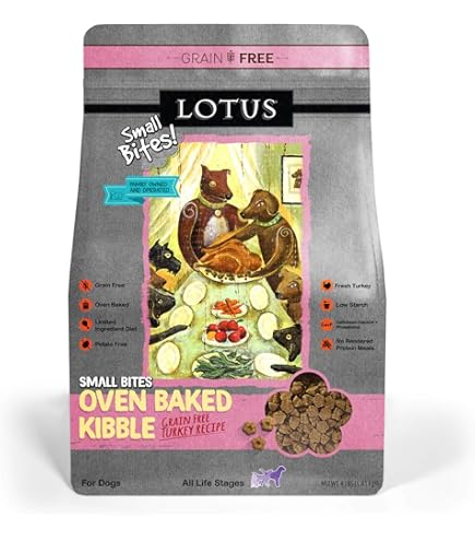 Lotus Small Bites Grain-Free Turkey Adult Dry Dog Food - 4 lb Bag