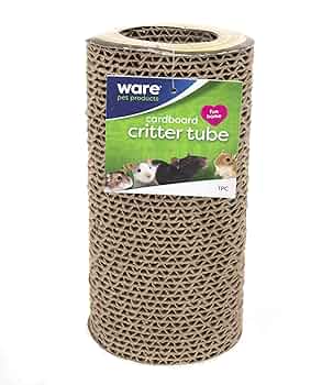 Ware Cardboard Critter Tube - Small Pet Chew Toy, Nesting & Play Tube 7.5 Inch