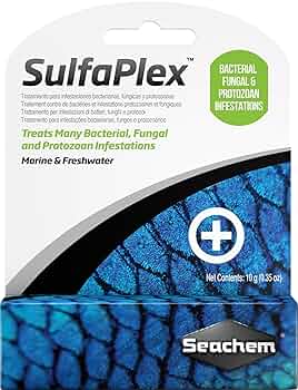 Seachem SulfaPlex - Antibiotic & Antifungal Fish Medication - 10 Gram - Treats Bacteria, Fungal & Protozoan Infections