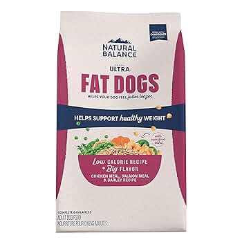 Natural Balance Original Ultra Fat Dogs Dry Dog Food, Chicken & Salmon, Low Calorie, 4 lb