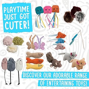 HuggleHounds HuggleKat Bindies Cat Toy 2-Pack - Interactive Catnip Toys
