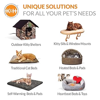 K&H EZ Mount Kitty Sill Deluxe with Bolster Chocolate Cat Window Perch, 12" x 23"