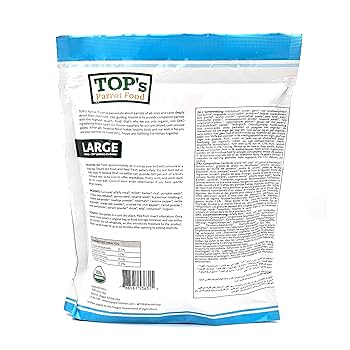 TOP's Parrot Pellets - Hookbill Formula - 1 lb Bag - Organic, Non-GMO Bird Food
