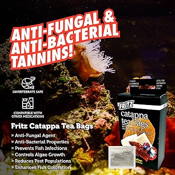 Fritz Aquatics Betta Botanicals - Catappa Tea Bags - 10ct - Aquarium Water Conditioner
