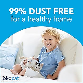 Okocat Premium Original Clumping Natural Wood Cat Litter, Dust Free, Unscented, 13.2 lbs