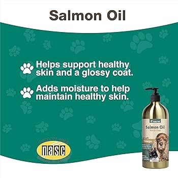 NaturVet Salmon Oil for Dogs & Cats - Unscented, 17 fl oz - Skin & Coat Omega Supplement