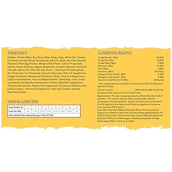 Lotus Dog Adult Chicken Good Grains Oven-Baked Dry Food, 25 lb