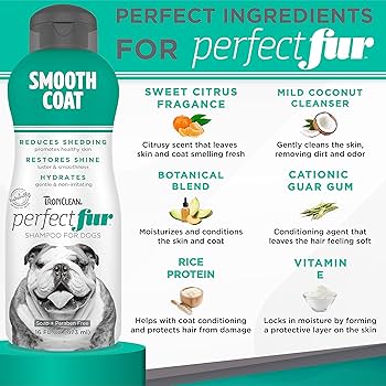 TropiClean PerfectFur Smooth Coat Dog Shampoo - 16 oz