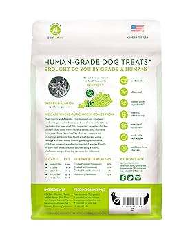 Spot Farms Chicken Apple Sausage Dog Treats - 12.5 oz All Natural, USA Made